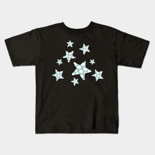 happy polka dots stars - turquoise Kids T-Shirt